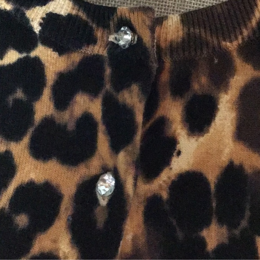 Express Animal Print Cotton Blend Cárdigan. Size XS. PD4 - Picture 8 of 8